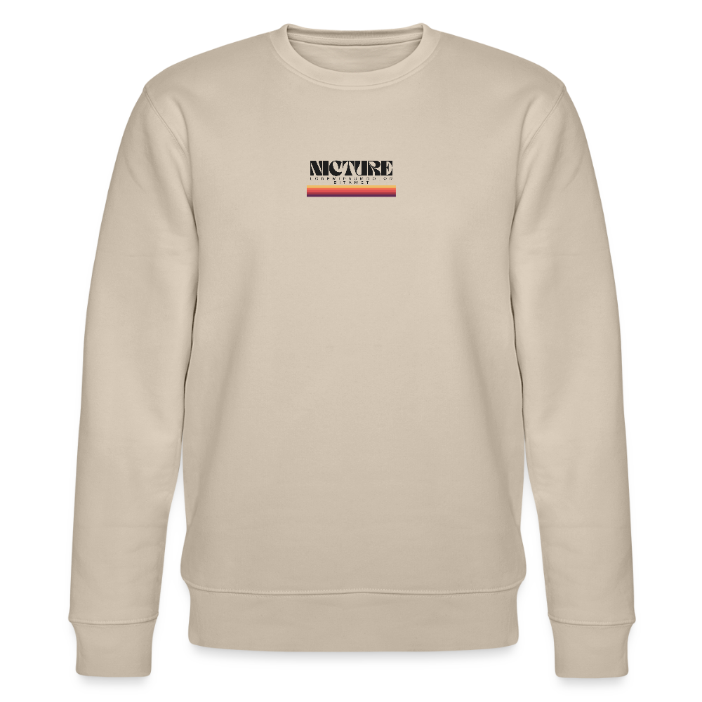 Lorem Ipsum Backprint Unisex Organic Sweatshirt - Beige