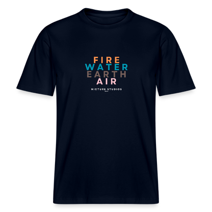 Elemental Relaxed Fit Unisex Organic T-Shirt - Navy