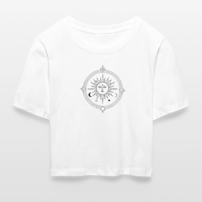 Okkult Cropped T-Shirt - Weiß