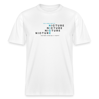 YOU LOOK PRETTY NICE Relaxed Fit Unisex Organic T-Shirt - Weiß