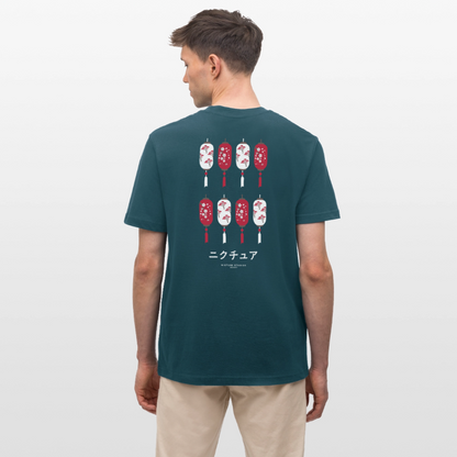 Japanese Style Relaxed Fit Unisex Organic T-Shirt - Dunkles Petrol