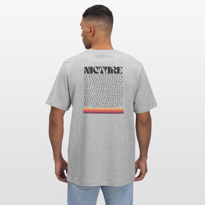 Lorem Ipsum Backprint Relaxed Fit Unisex Organic T-Shirt - Grau meliert