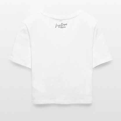 Sonne Mond Sterne Cropped T-Shirt - Weiß