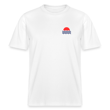 Sunset Relaxed Fit Unisex Bio-T-Shirt - Weiß