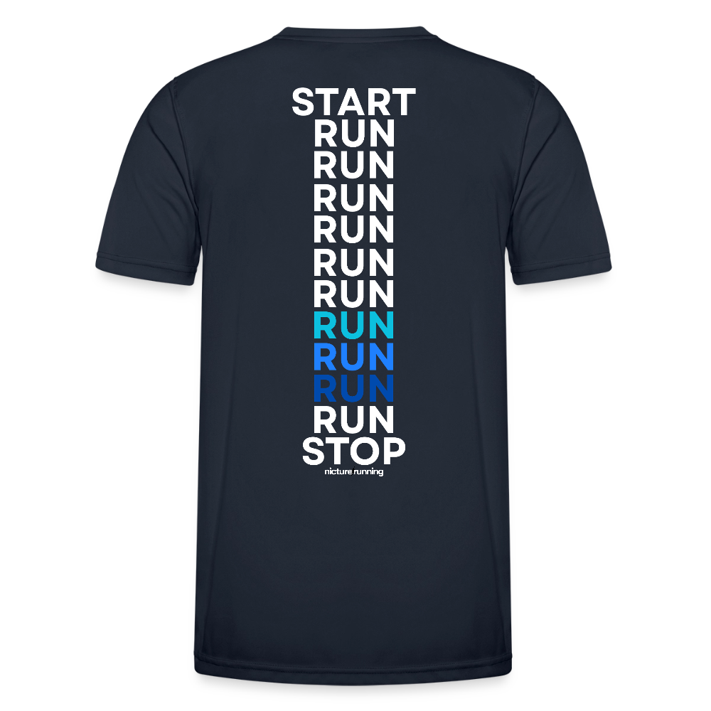Nicture Running START RUN STOP Shirt - Navy