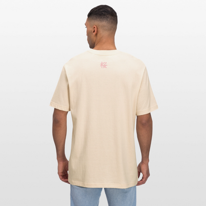 Sakura Retro Japanese Relaxed Fit Unisex Bio-T-Shirt - Weißgrau
