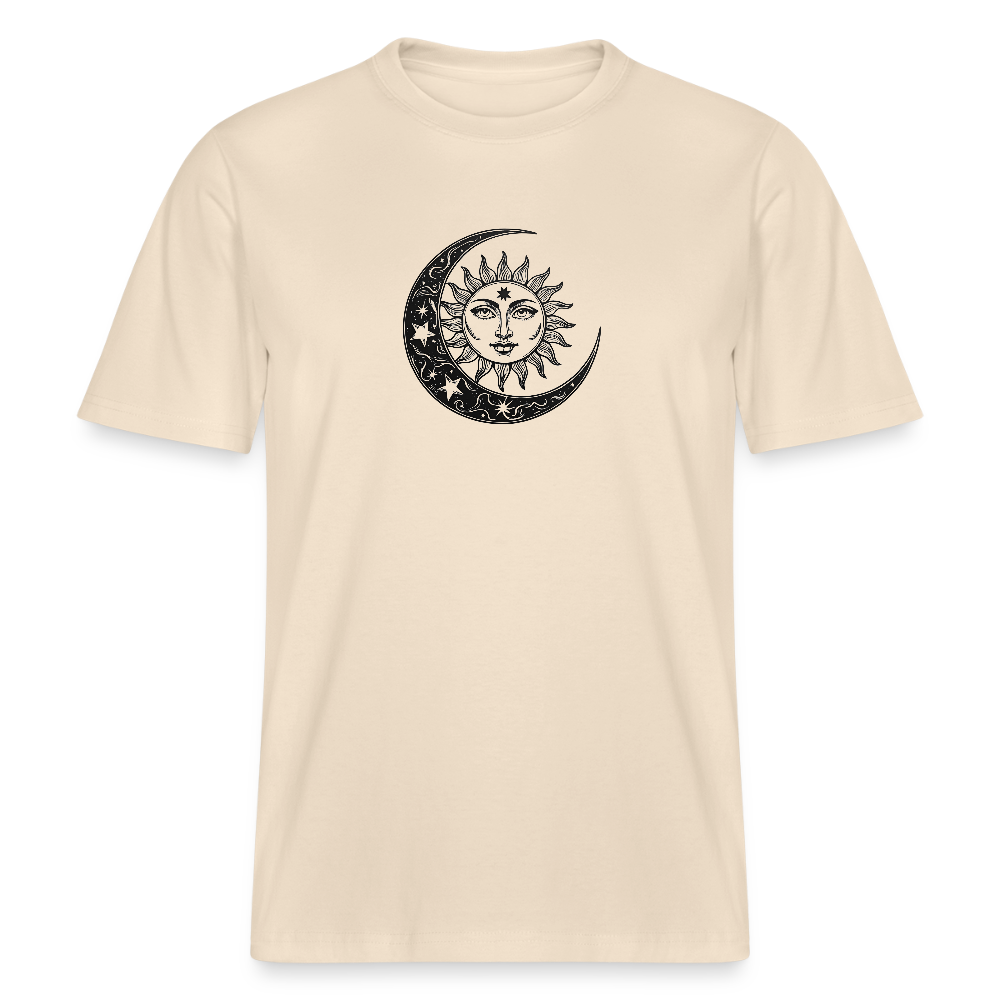 Sonne Mond Sterne Relaxed Fit Unisex Bio-T-Shirt - Weißgrau