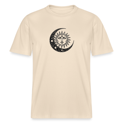Sonne Mond Sterne Relaxed Fit Unisex Bio-T-Shirt - Weißgrau