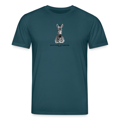 Zebra Unisex Bio-T-Shirt - Dunkles Petrol