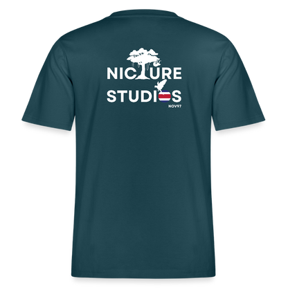 Costa Rica Pura Vida Relaxed Fit Unisex Organic T-Shirt - Dunkles Petrol