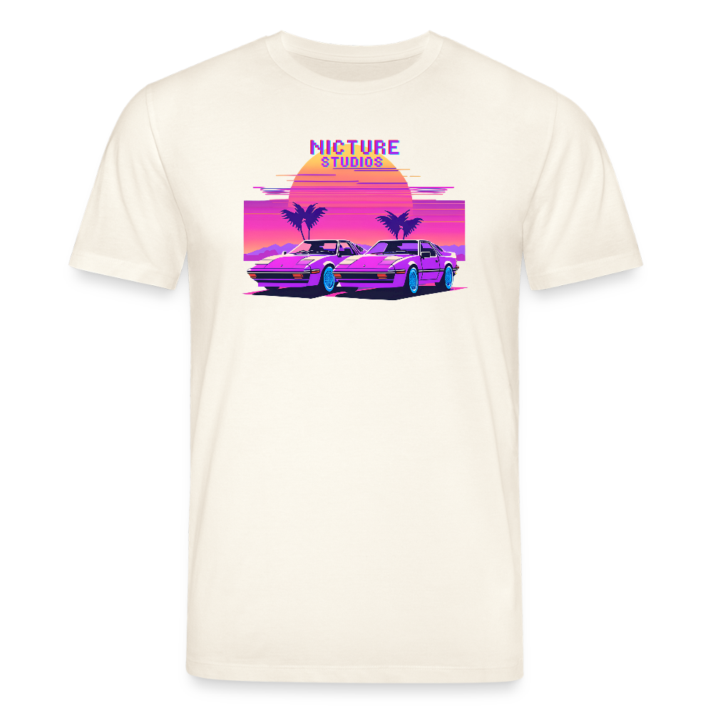Retro Pixel Unisex Bio-T-Shirt - Naturweiß 