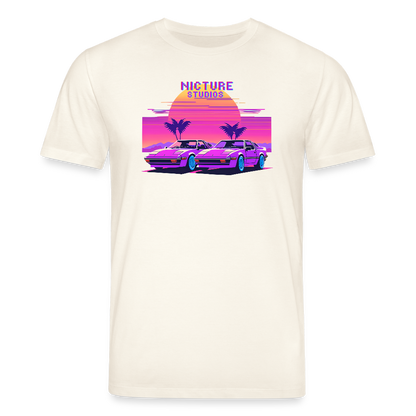 Retro Pixel Unisex Bio-T-Shirt - Naturweiß 