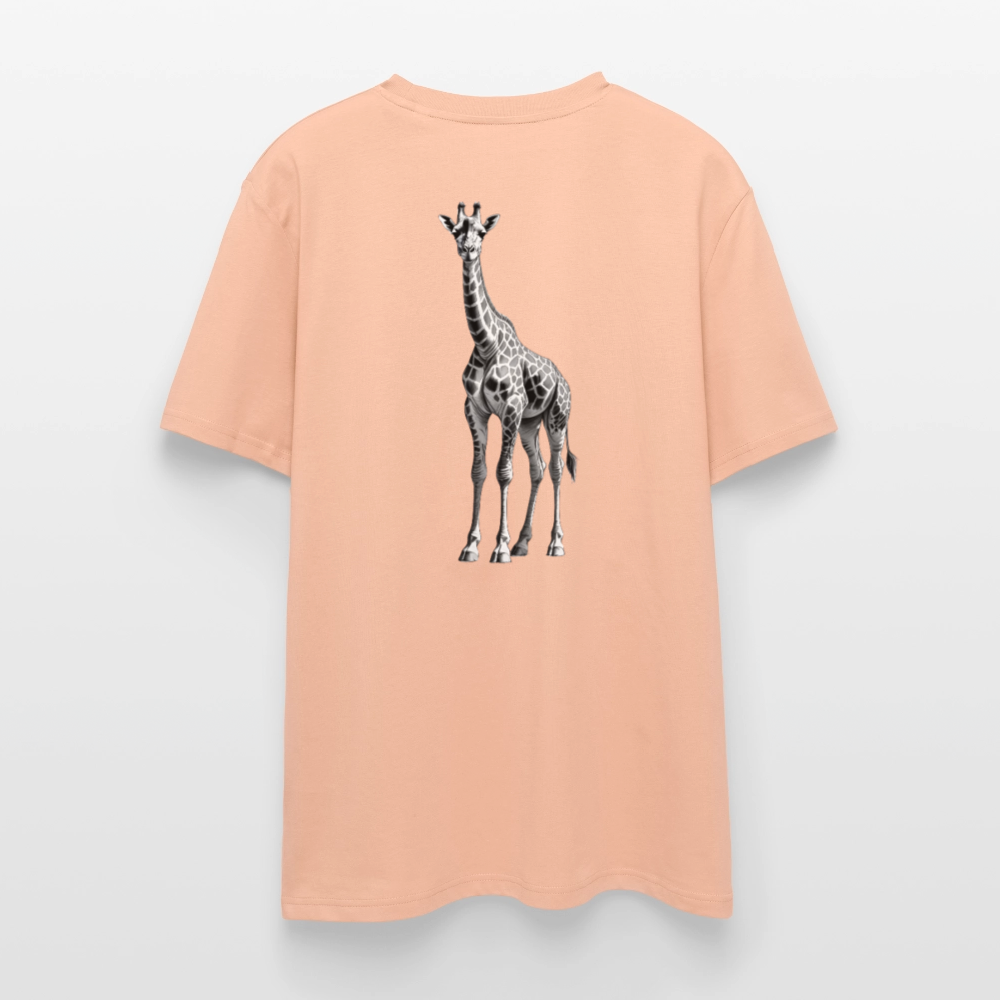 Giraffe Unisex Bio-T-Shirt - Pfirsich