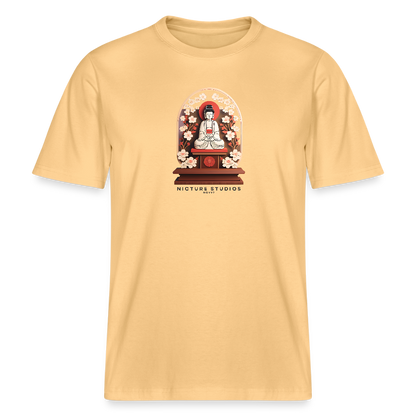 Buddhist Shrine Japanese Relaxed Fit Unisex Bio-T-Shirt - Hellgelb