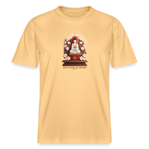 Buddhist Shrine Japanese Relaxed Fit Unisex Bio-T-Shirt - Hellgelb
