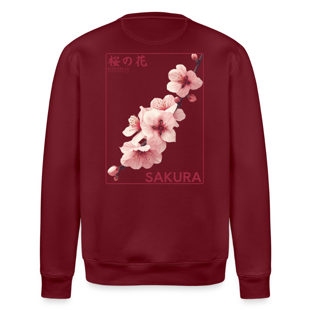 Sakura Line Unisex Bio-Sweatshirt - Burgunderrot