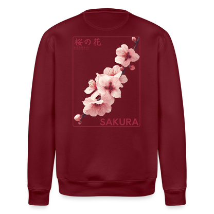 Sakura Line Unisex Bio-Sweatshirt - Burgunderrot