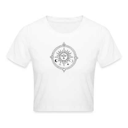 Okkult Cropped T-Shirt - Weiß