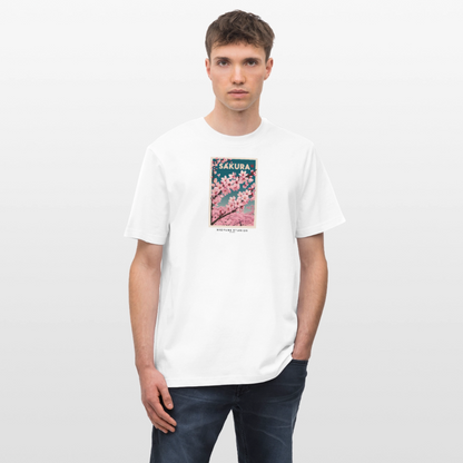 Sakura Japanese Cherry Blossom Relaxed Fit Unisex Bio-T-Shirt - Weiß