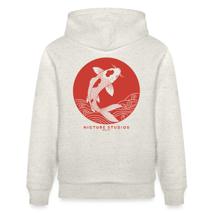 Koi Japanese Unisex Bio-Hoodie - Beige meliert