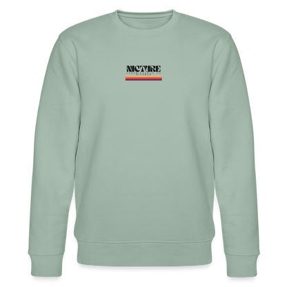Lorem Ipsum Backprint Unisex Organic Sweatshirt - Helles Graugrün
