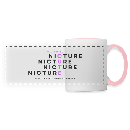 YOU LOOK SO CUTE Panoramic Mug - white/pink