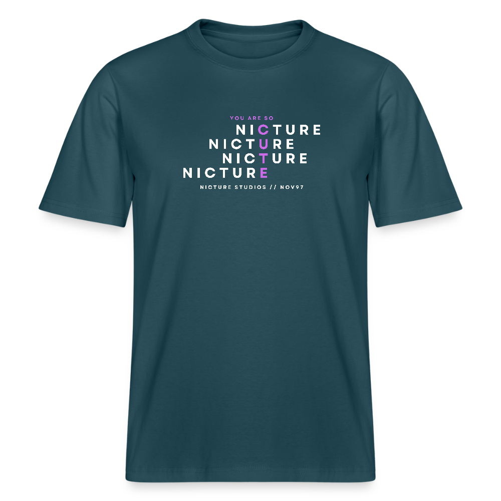 YOU ARE SO CUTE Relaxed Fit Unisex Organic T-Shirt - Dunkles Petrol