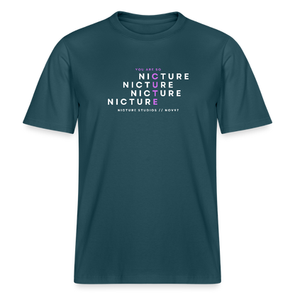 YOU ARE SO CUTE Relaxed Fit Unisex Organic T-Shirt - Dunkles Petrol