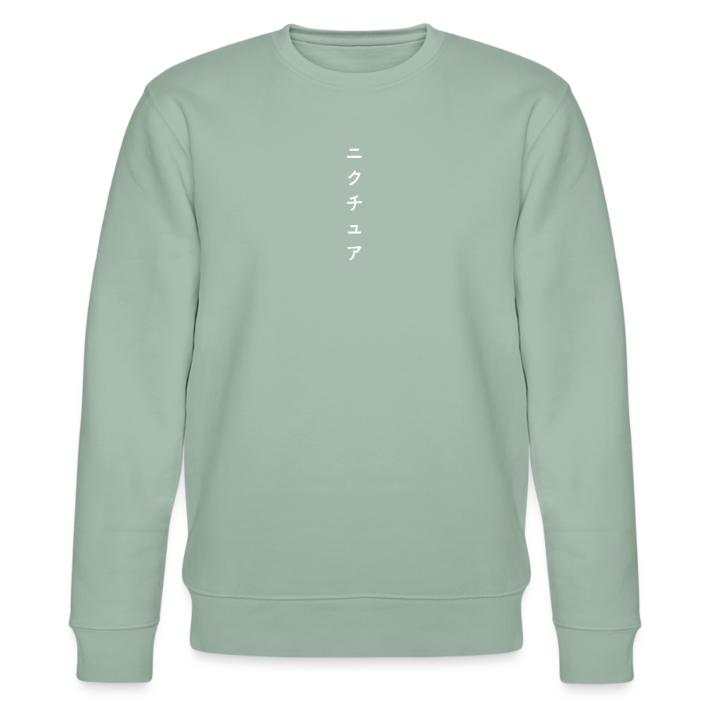 Japanese Cherry Blossom Unisex Bio-Sweatshirt - Helles Graugrün