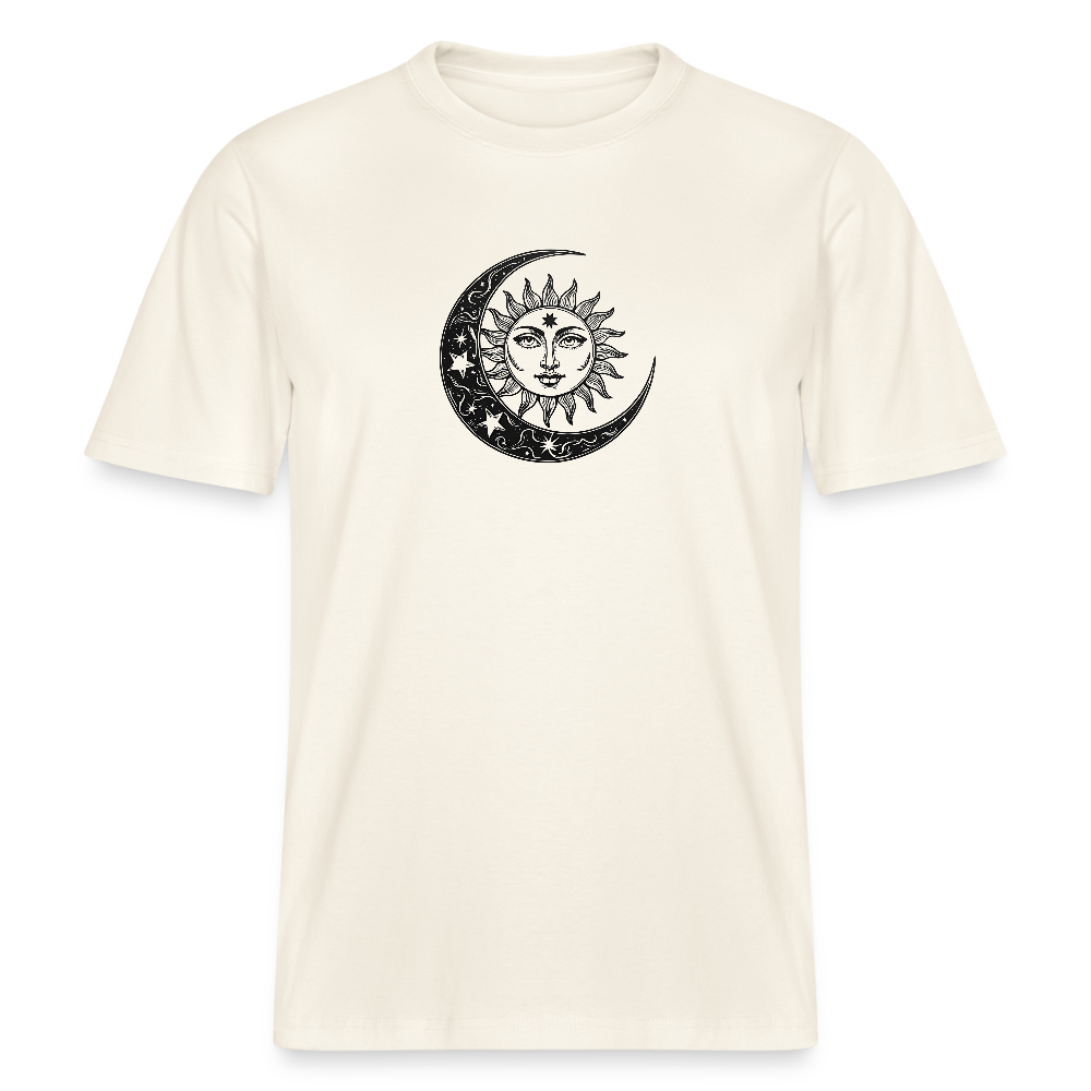 Sonne Mond Sterne Relaxed Fit Unisex Bio-T-Shirt - Naturweiß 