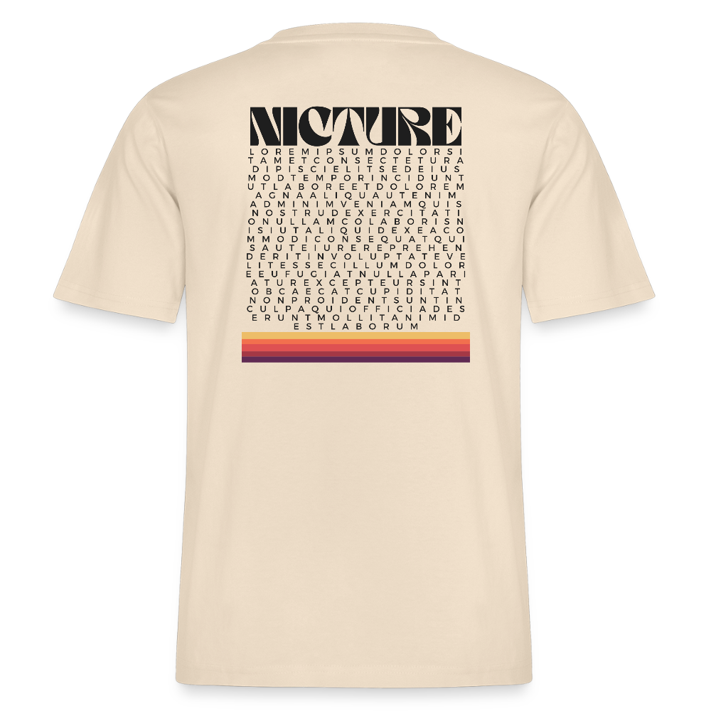 Lorem Ipsum Backprint Relaxed Fit Unisex Organic T-Shirt - Weißgrau