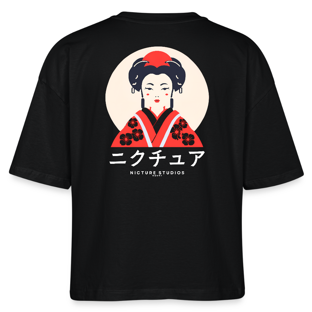 Japanese Geisha Womens Bio-T-Shirt - Schwarz