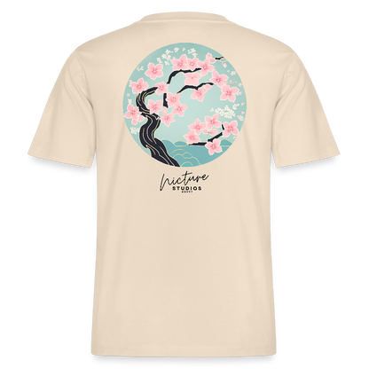 Cherry Blossom Japanese Relaxed Fit Unisex Bio-T-Shirt - Weißgrau