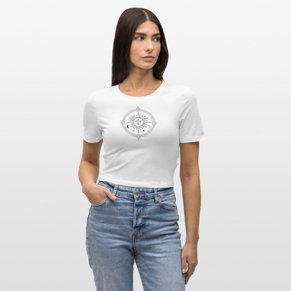 Okkult Cropped T-Shirt - Weiß