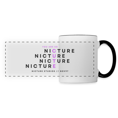 YOU LOOK SO CUTE Panoramic Mug - white/black