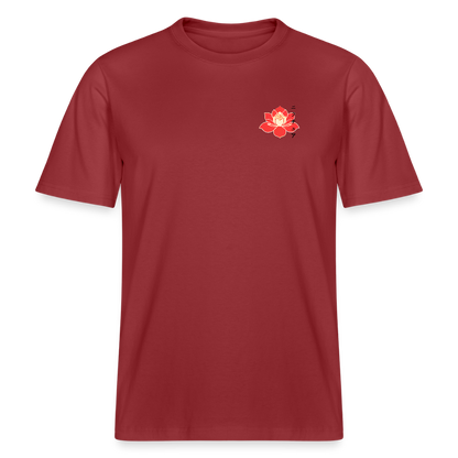 Koi & Flower Japanese Relaxed Fit Unisex Bio-T-Shirt - Erdrot