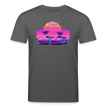 Retro Pixel Unisex Bio-T-Shirt - Anthrazit