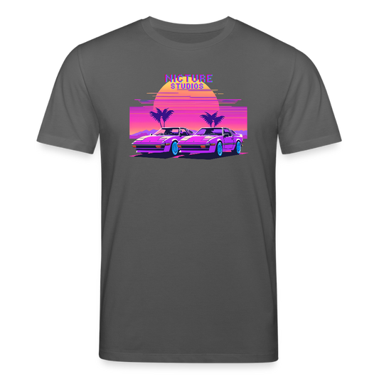 Retro Pixel Unisex Bio-T-Shirt - Anthrazit
