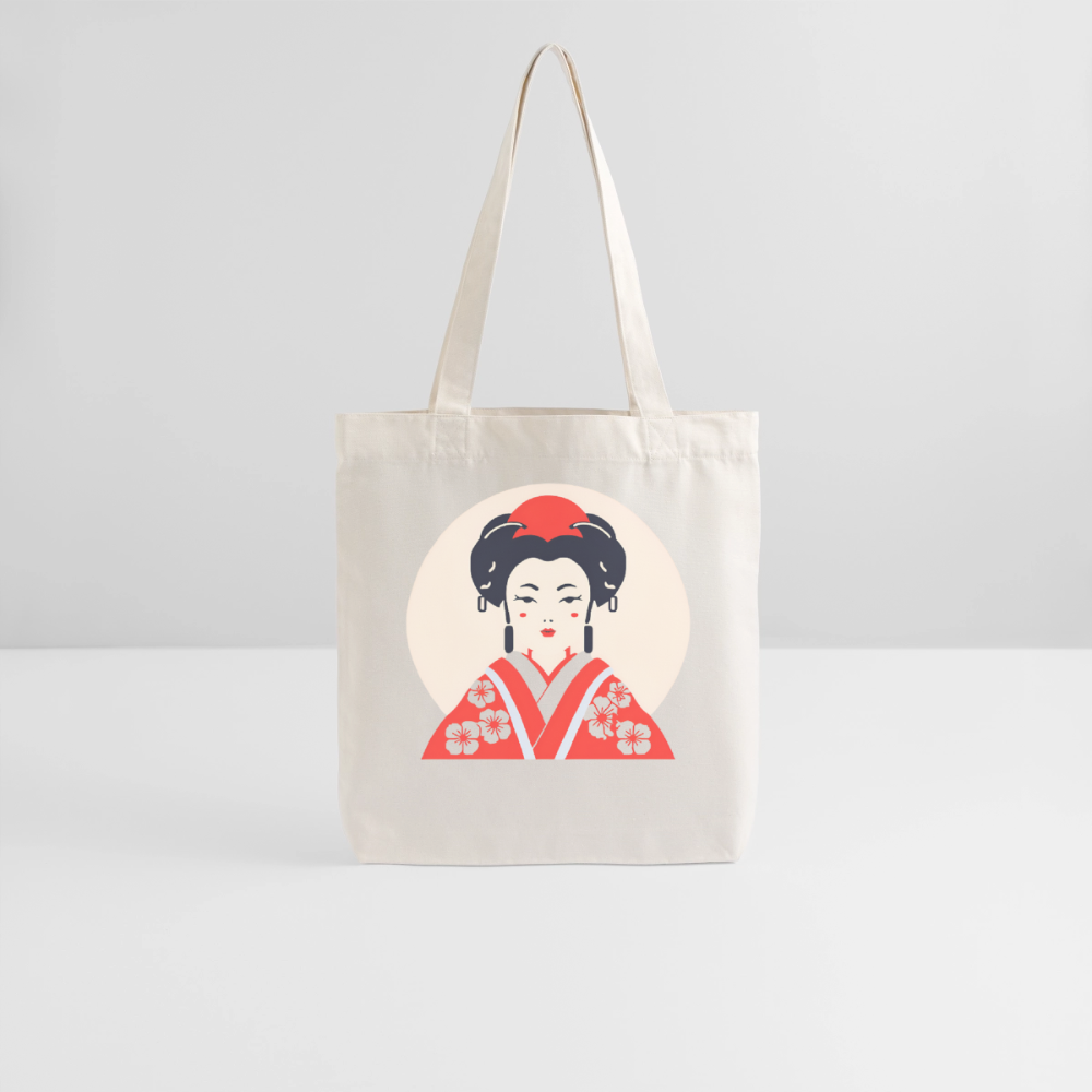 Japanese Geisha recycled Shopping Bag - Naturweiß