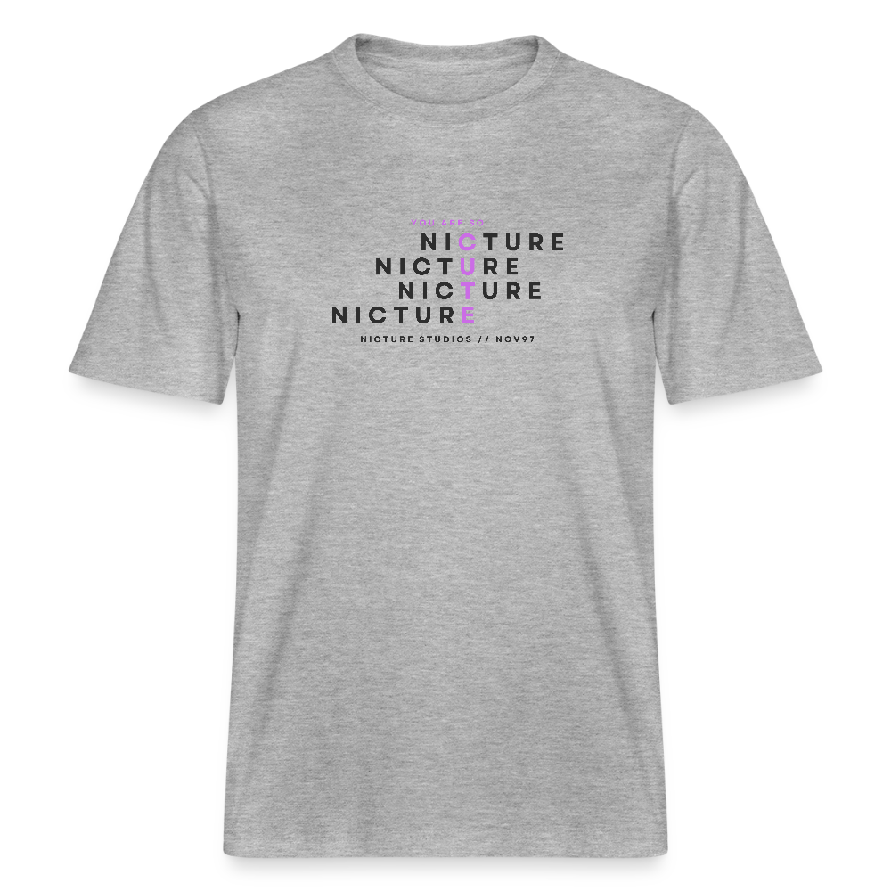 YOU ARE SO CUTE Relaxed Fit Unisex Organic T-Shirt - Grau meliert