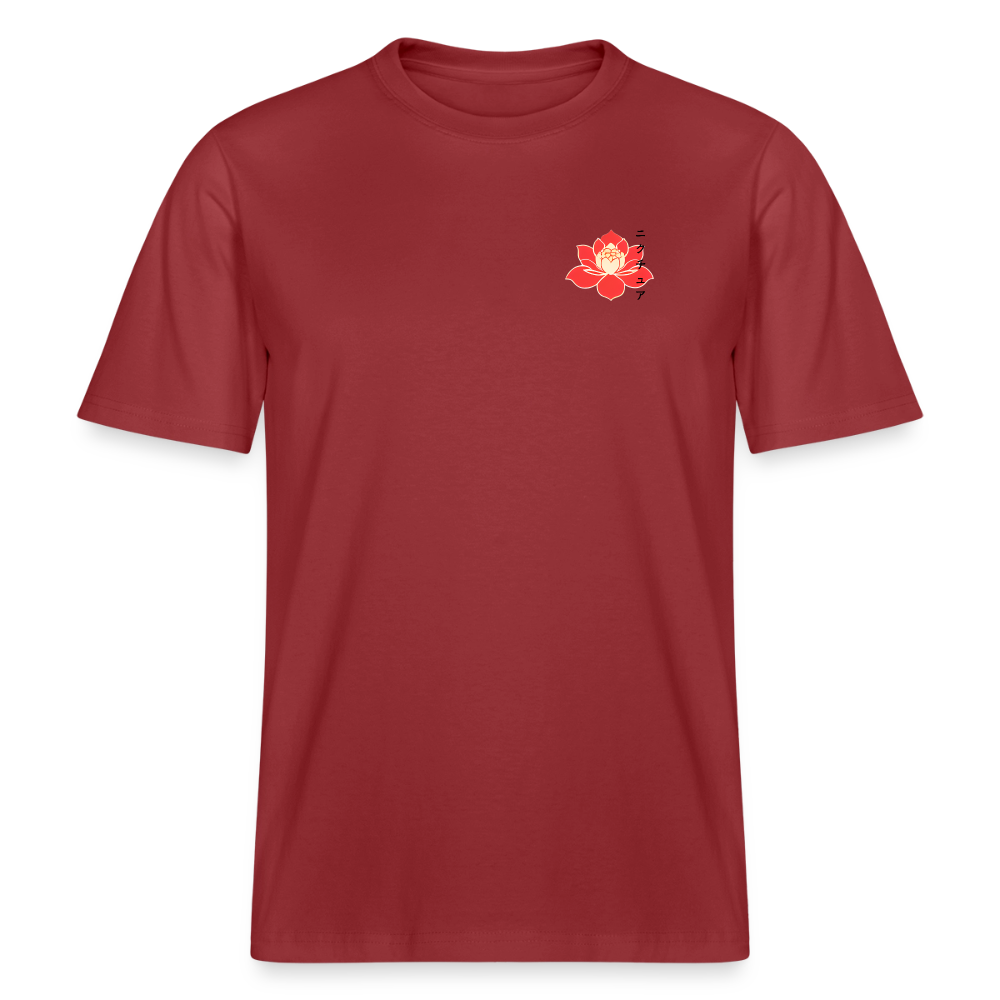 Koi & Flower Japanese Relaxed Fit Unisex Bio-T-Shirt - Erdrot