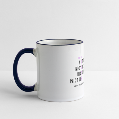 YOU LOOK SO CUTE Panoramic Mug - white/cobalt blue