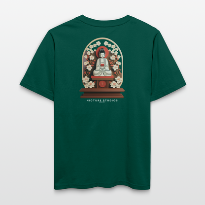 Buddhist Japanese Relaxed Fit Unisex Bio-T-Shirt - Forest
