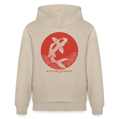 Koi Japanese Unisex Bio-Hoodie - Beige