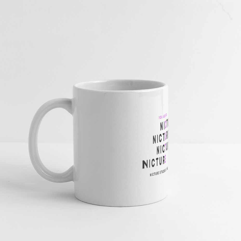 YOU LOOK SO CUTE Panoramic Mug - white