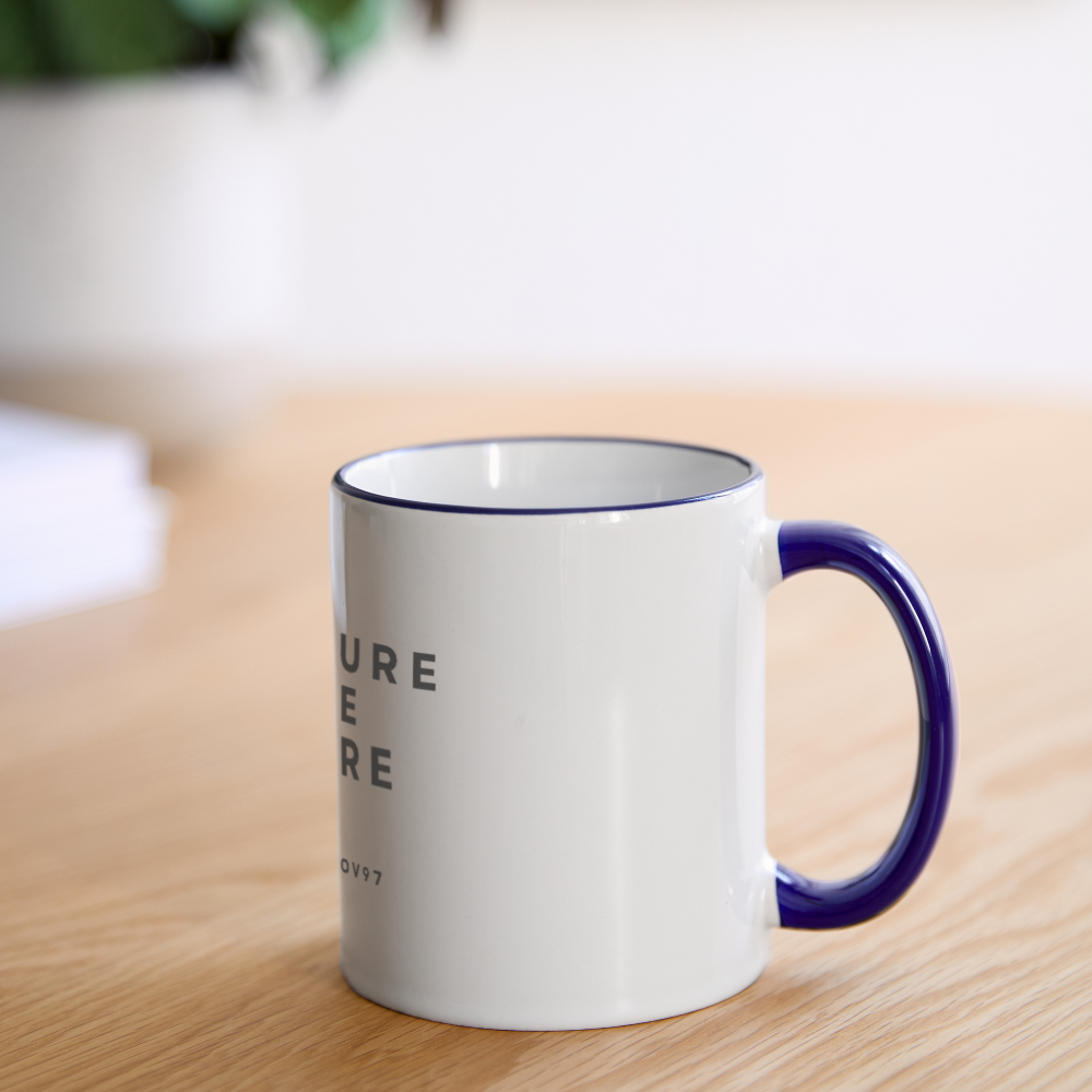 YOU LOOK SO CUTE Panoramic Mug - white/cobalt blue