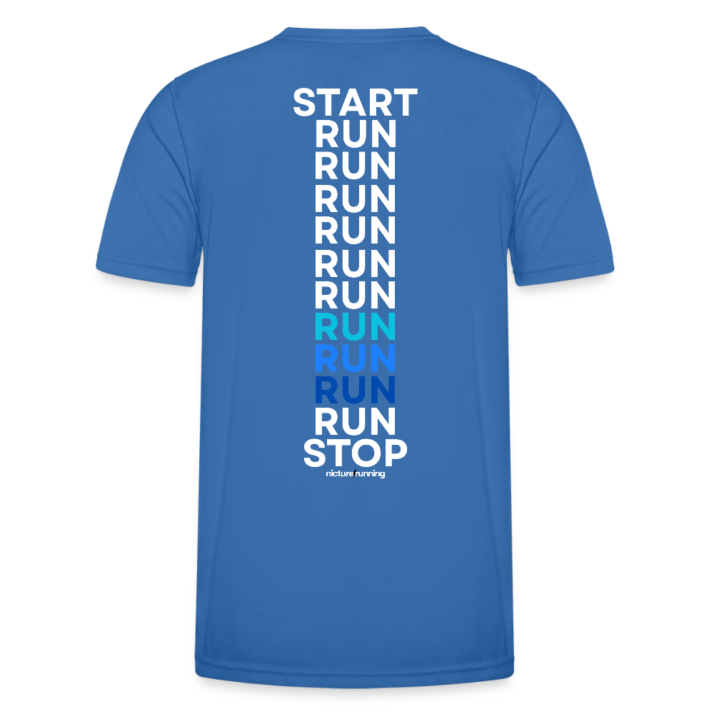 Nicture Running START RUN STOP Shirt - Königsblau
