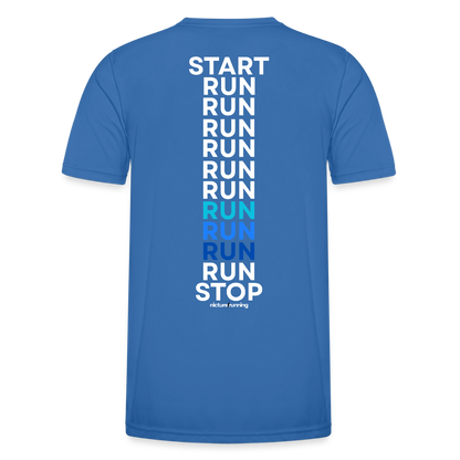 Nicture Running START RUN STOP Shirt - Königsblau