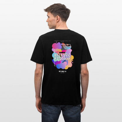 Abstract Relaxed Fit Unisex Organic T-Shirt - Schwarz