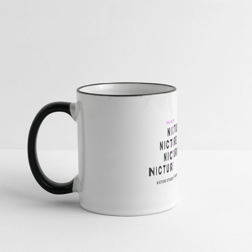 YOU LOOK SO CUTE Panoramic Mug - white/black